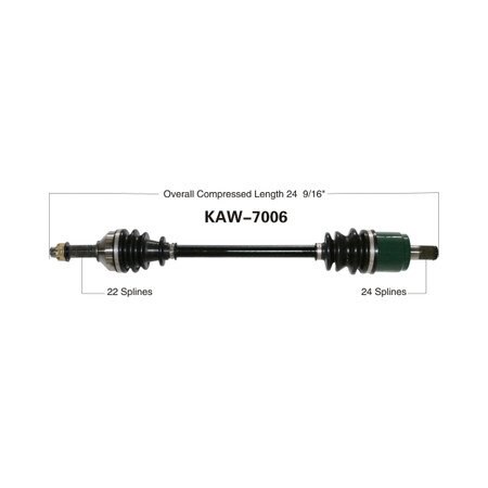 Wide Open OE Replacement CV Axle for KAW FRONT KRF750 TERYX KAW-7006